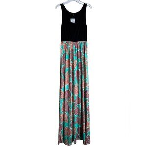 NWT Voll Paisley Print Sleeveless Maxi Dress size small
